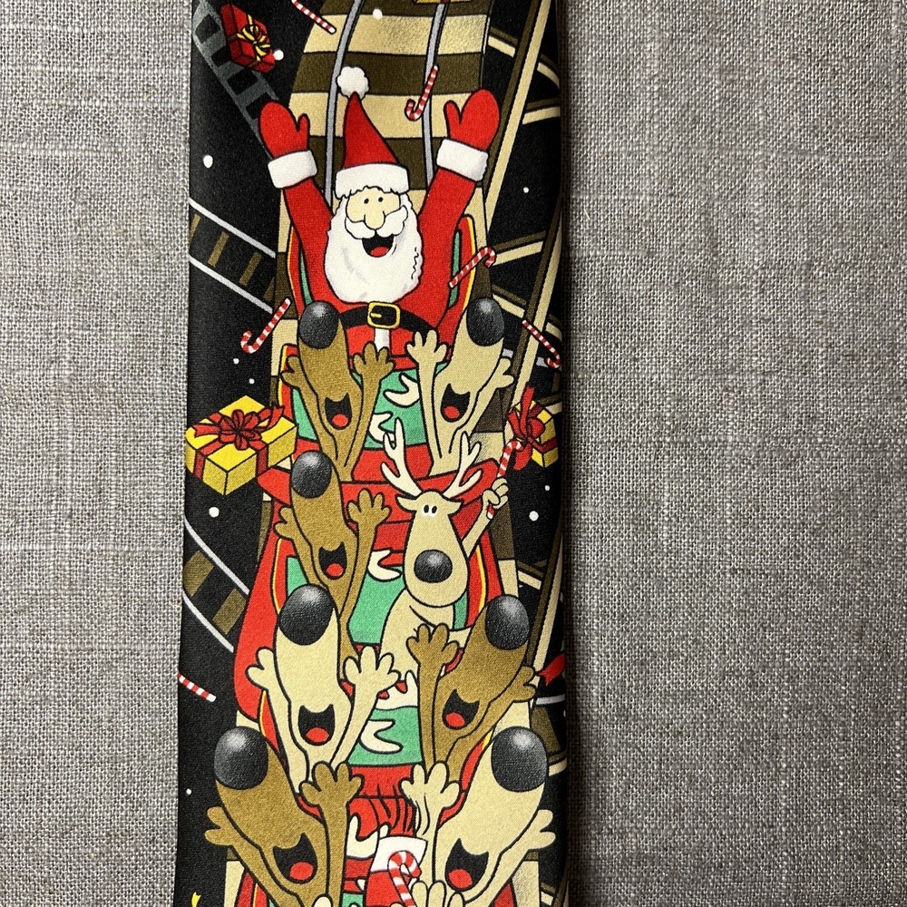 Christmas Tie Necktie Santa Tie Reindeer Noel Holiday Collection - Picture 2 of 4